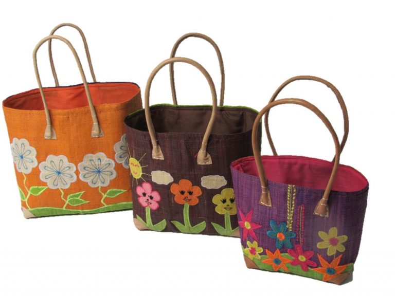 PANIER + CHAPEAU en crochet raphia de Madagascar paille Roz capeline